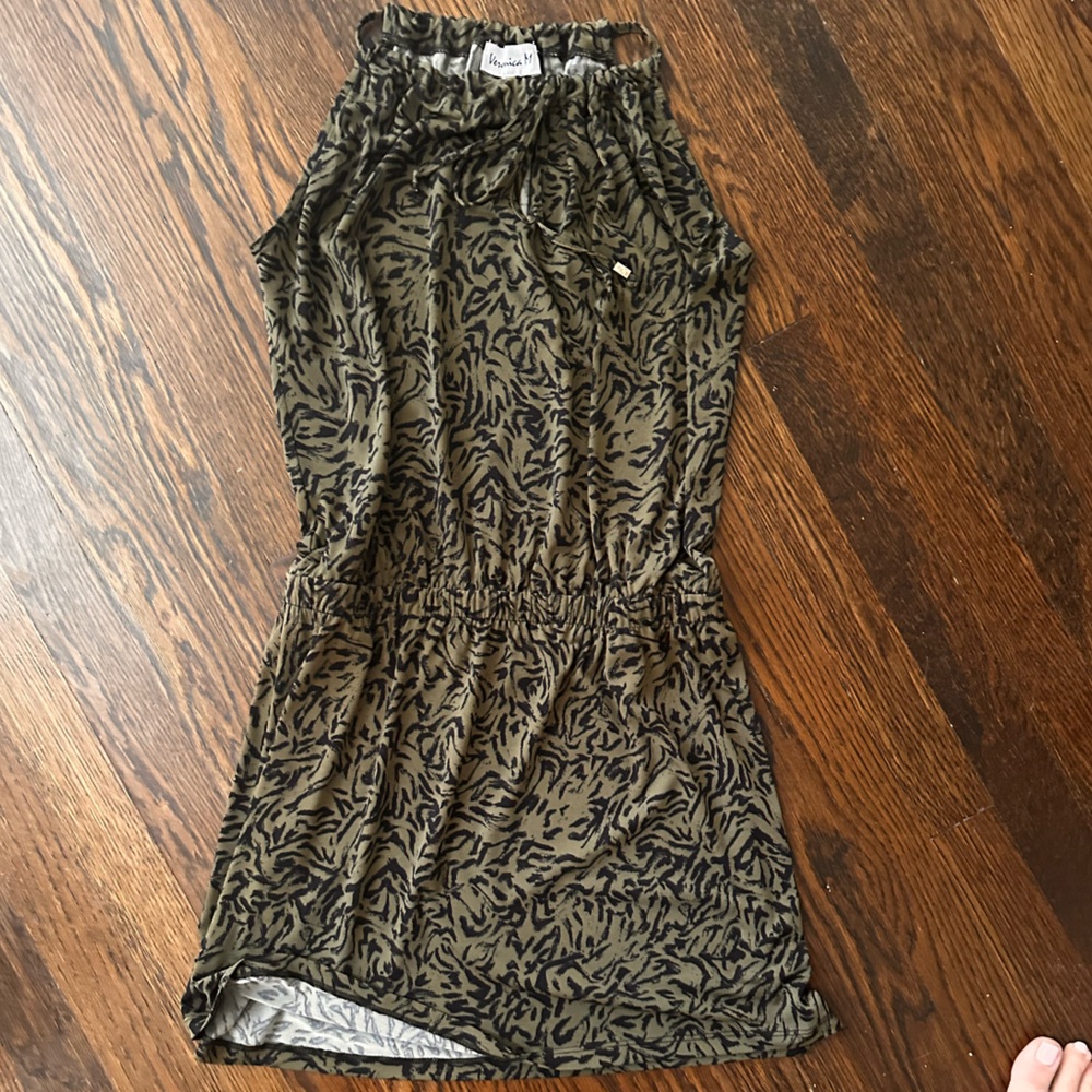 Veronica M drawstring waist olive and navy